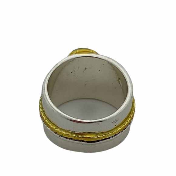 Sliver Natural Gemstone Emerald Ring - Picture 4 of 4